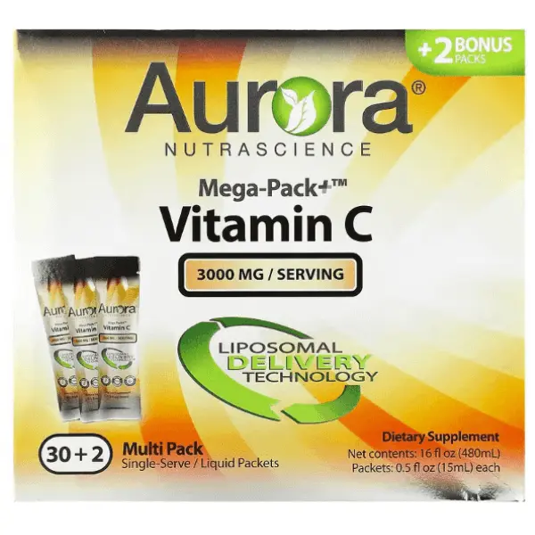 

Витамин C Aurora Nutrascience 3000 мг, 32 упаковки