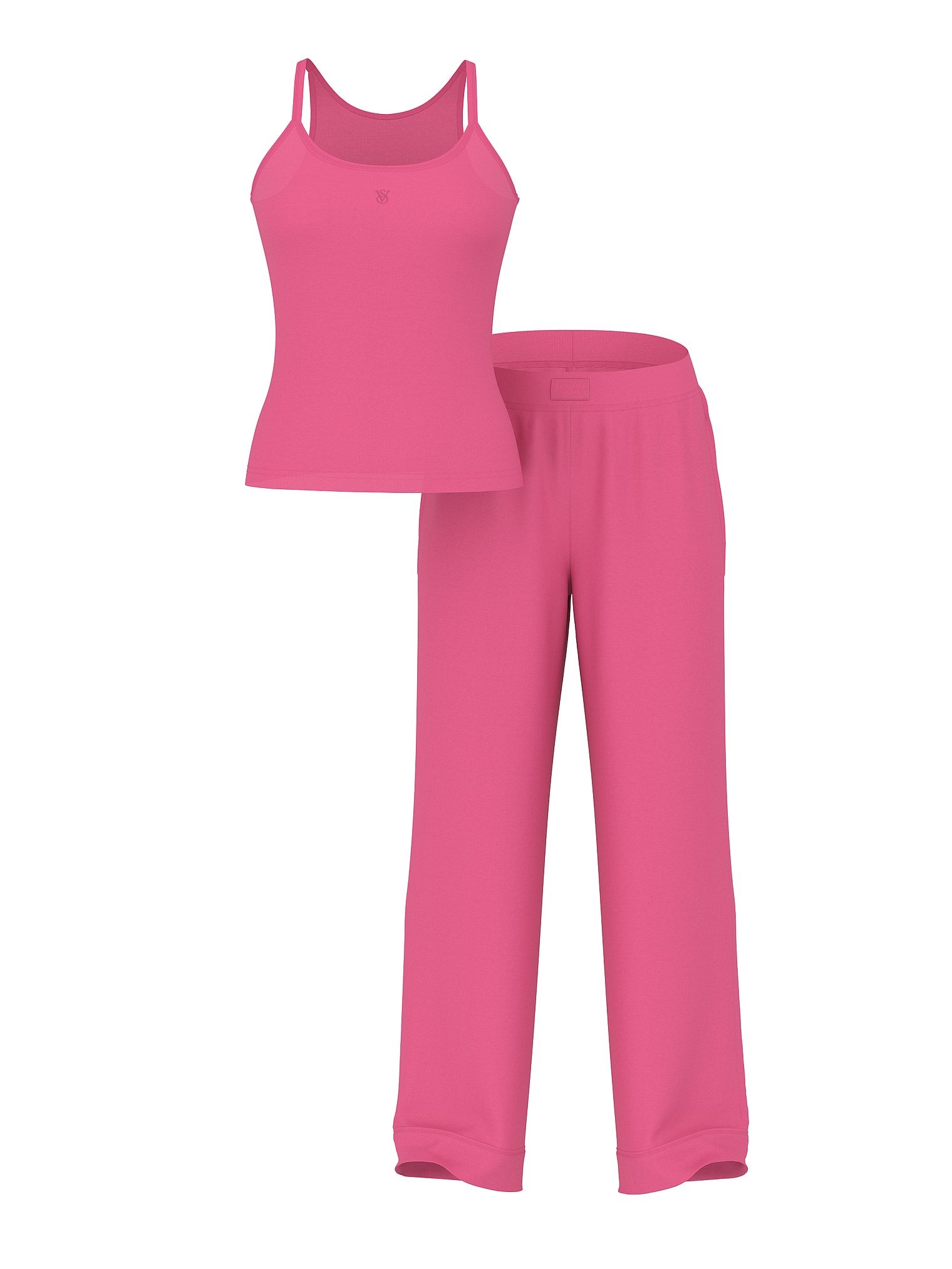 

Комплект топ и брюки Victoria's Secret SoSoft™ Modal Ribbed, ярко-розовый