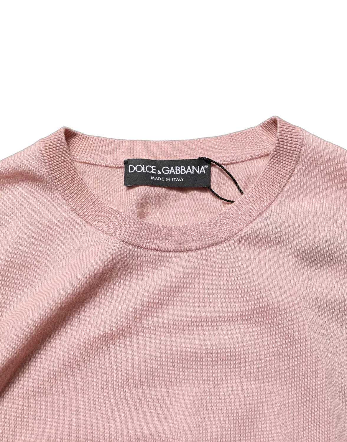 Женский вязаный топ без рукавов Sleeveless Crew Neck Dolce & Gabbana, Pink — фото 3