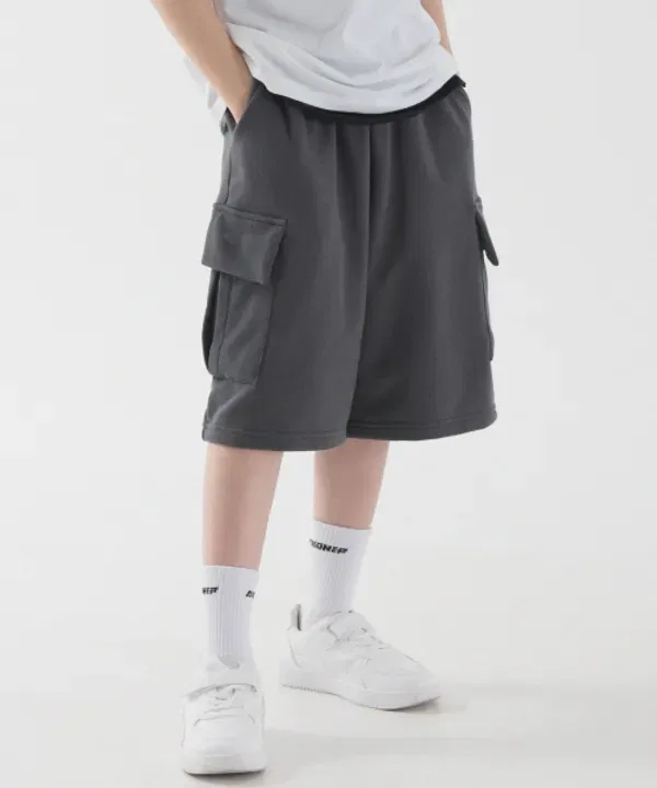 Шорты карго мягкие, Half Pants Pianer Kids, угольный