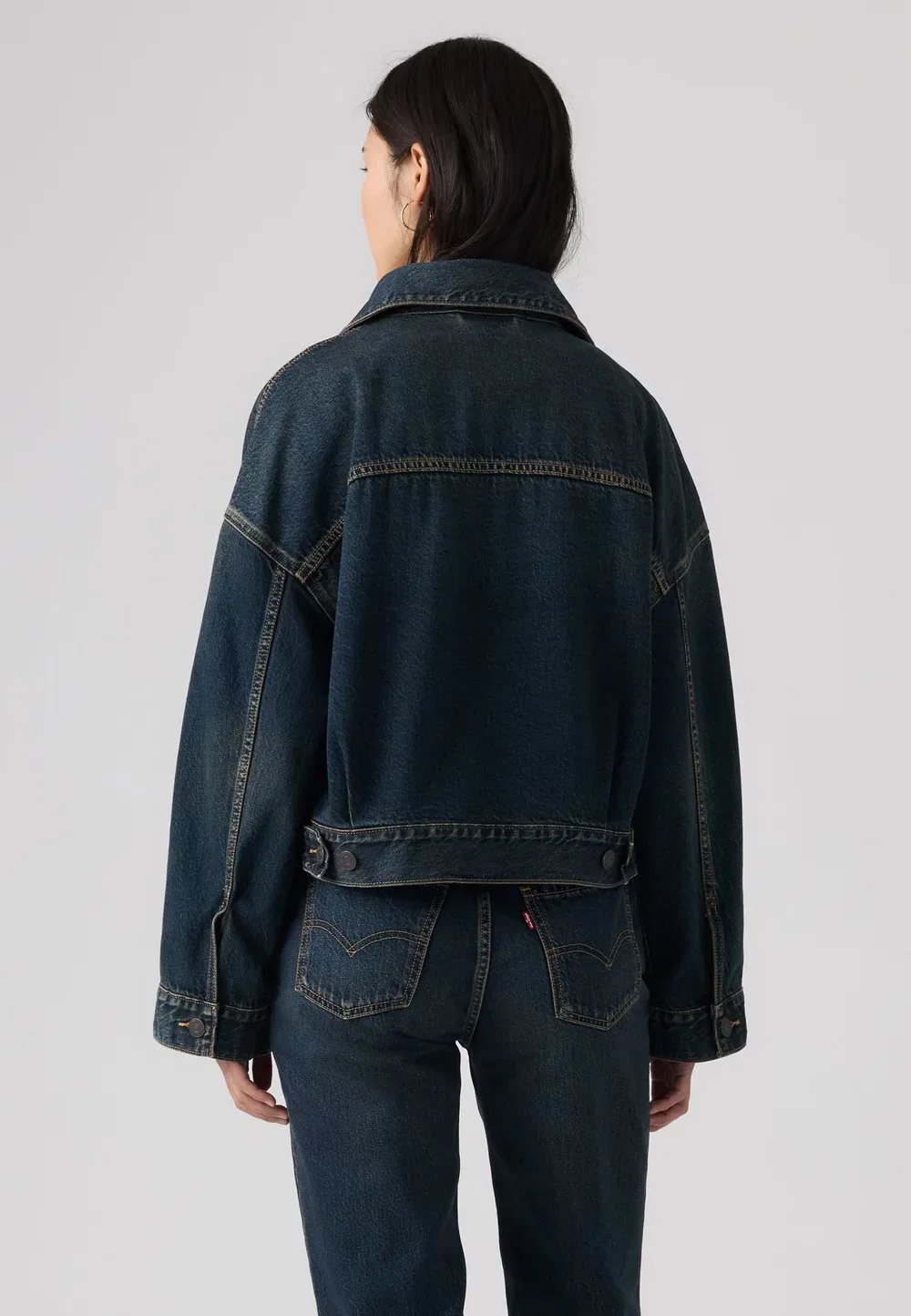 Свободная укороченная джинсовая куртка-тракер Levi'S, High Vibration — фото 3