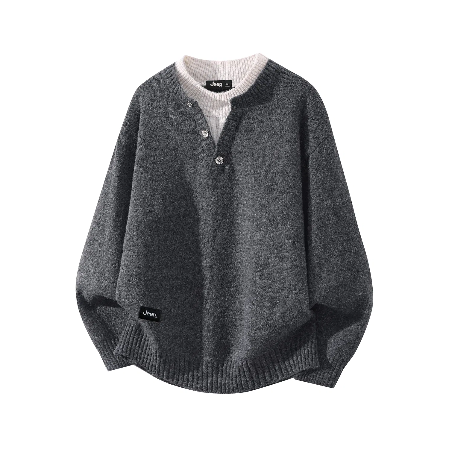 Детский свитер с V-образным вырезом Jeep, Dark Gray