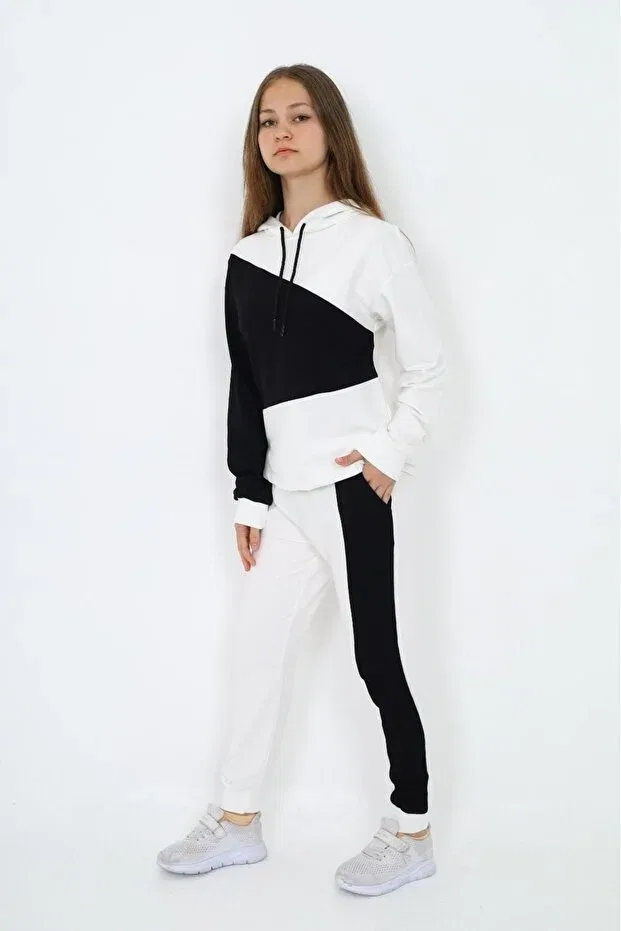 Детский спортивный комплект для девочек хлопковый Joui Co, White