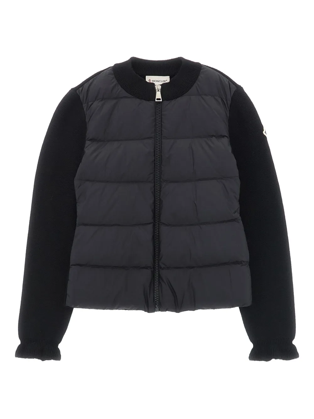 

Кардиган с дутыми вставками Moncler Enfant, черный