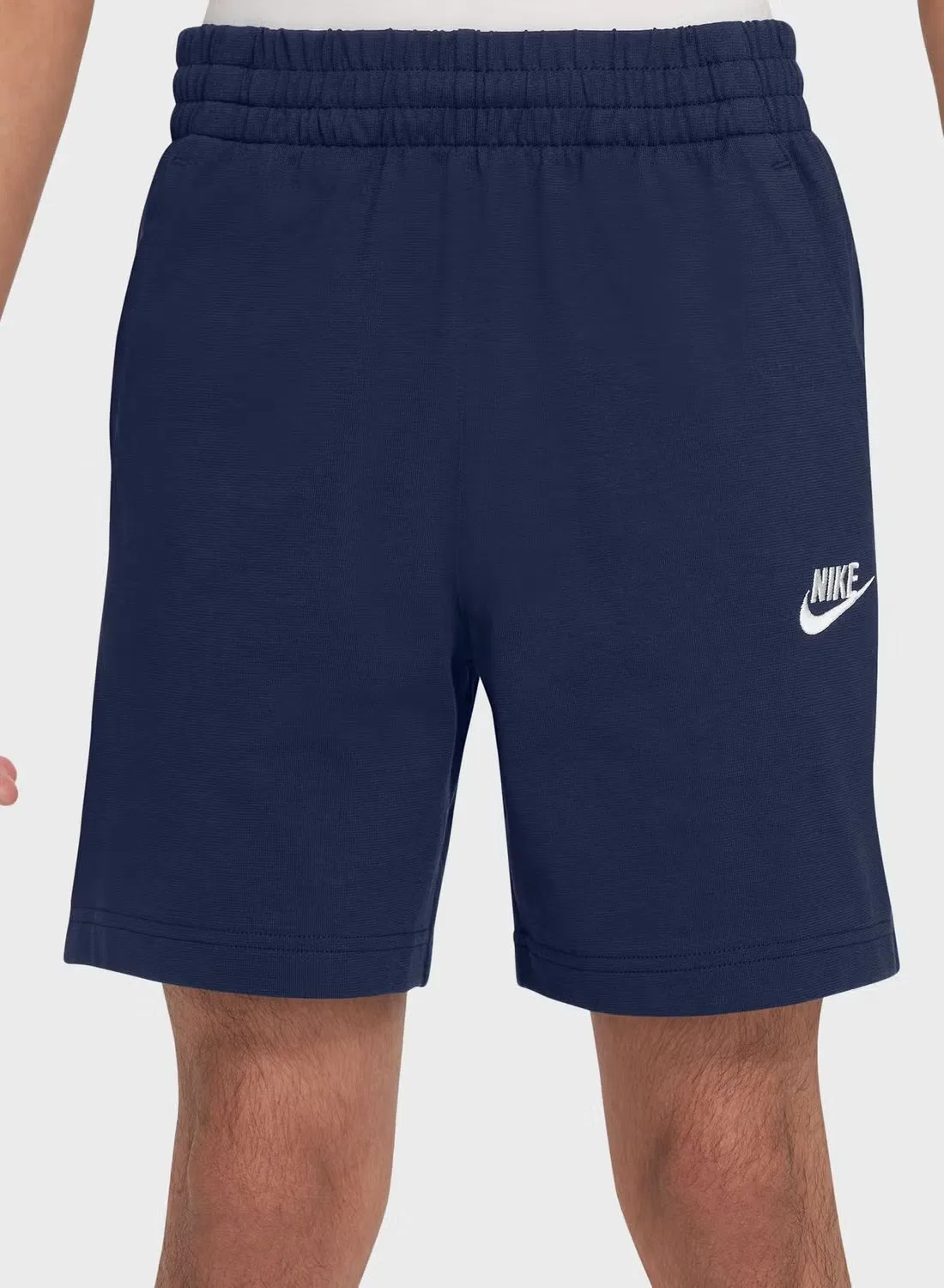 Шорты спортивные с логотипом Nike, темно-синий