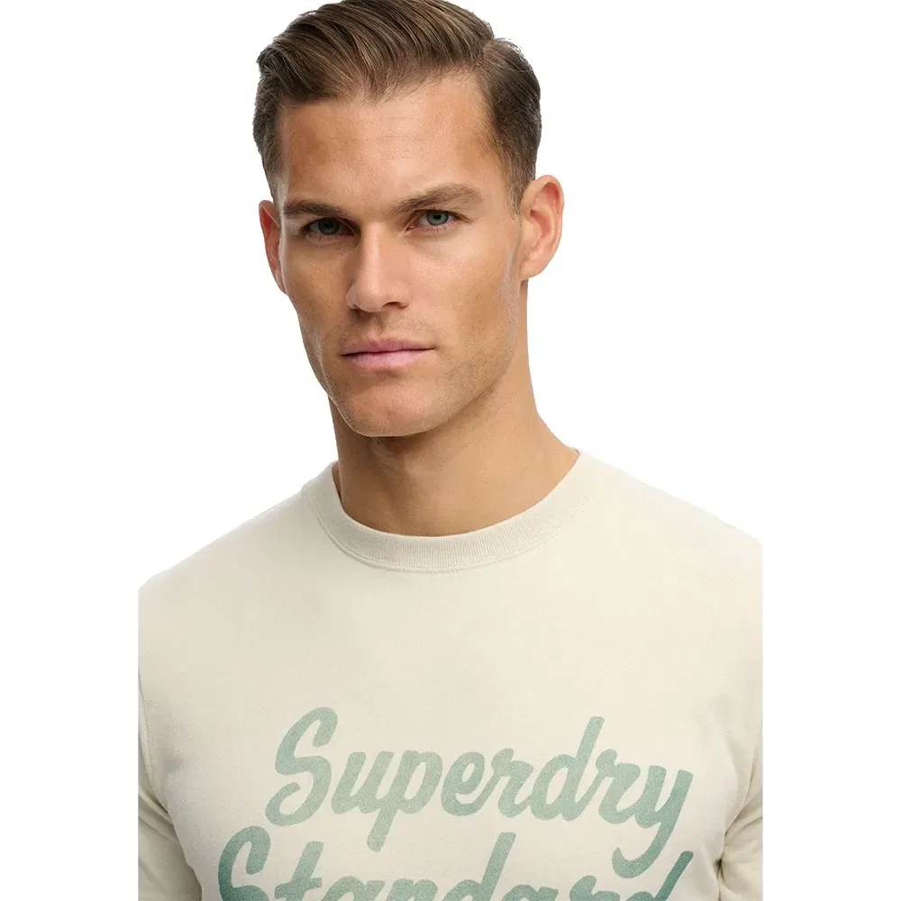 Футболка с коротким рукавом Relaxed Fit Superdry Industry Worker, бежевый — фото 3