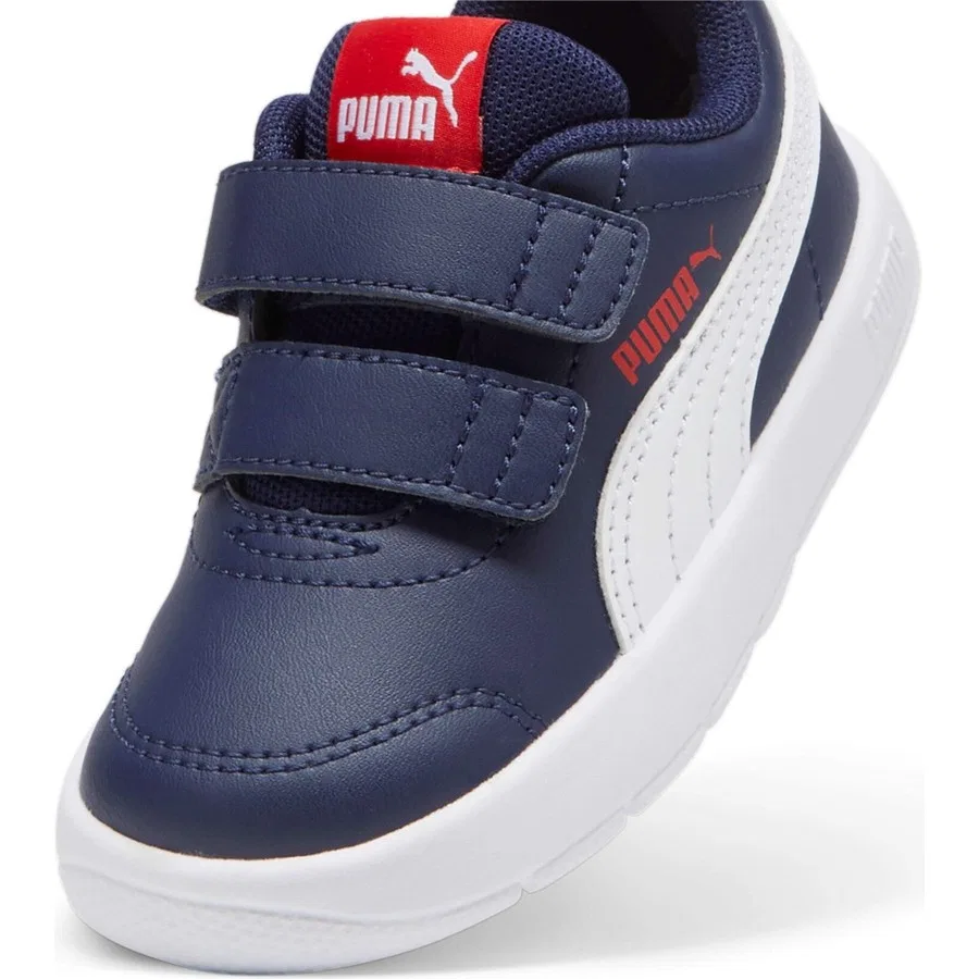 Детские спортивные кроссовки с липучками Courtflex V3 V Inf Puma, Темно-синий — фото 3
