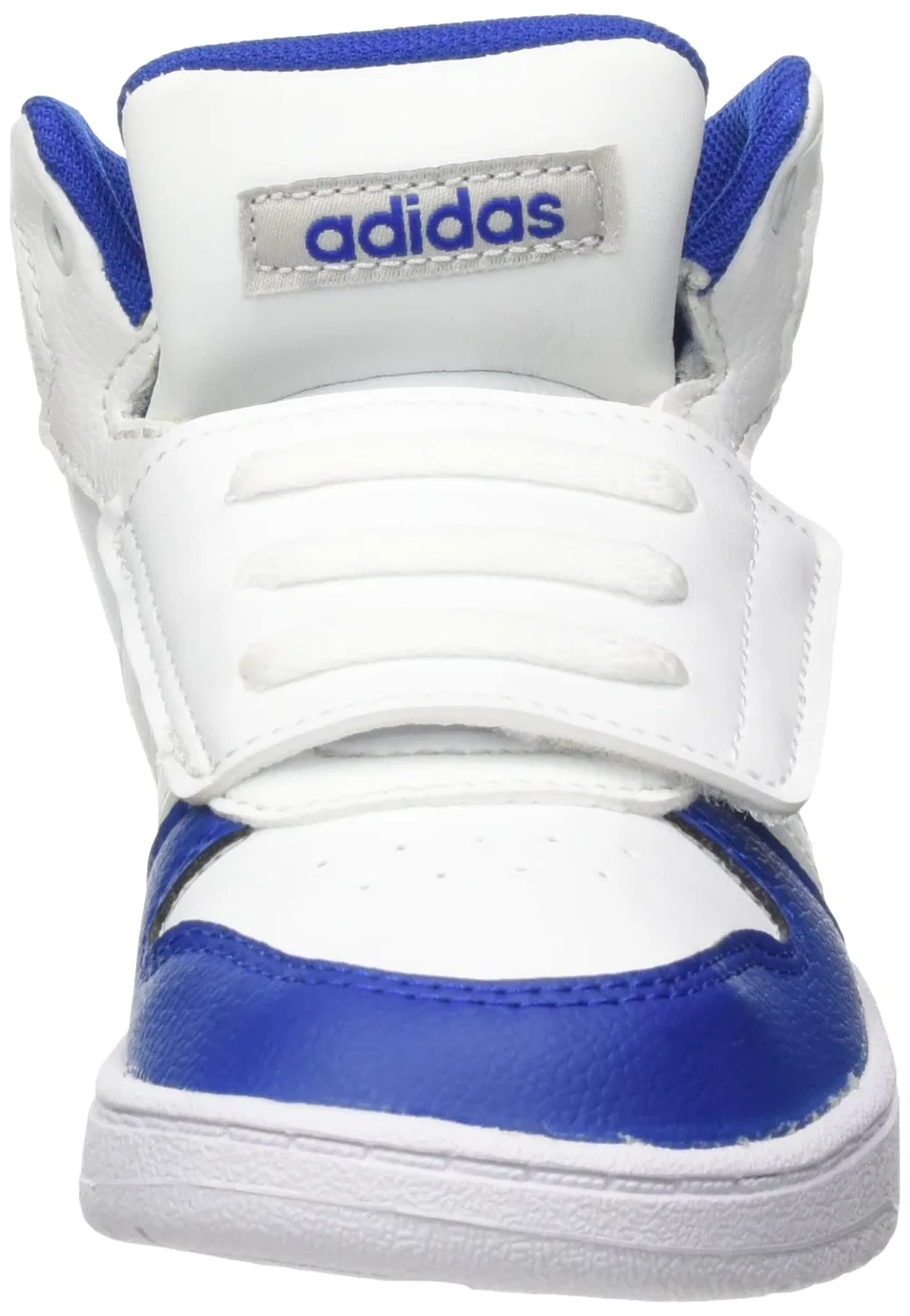 Детские кроссовки для мальчиков с липучками Hoops Mid 2.0 I Adidas, White Blue Ftwbla Ftwbla Azurea — фото 2