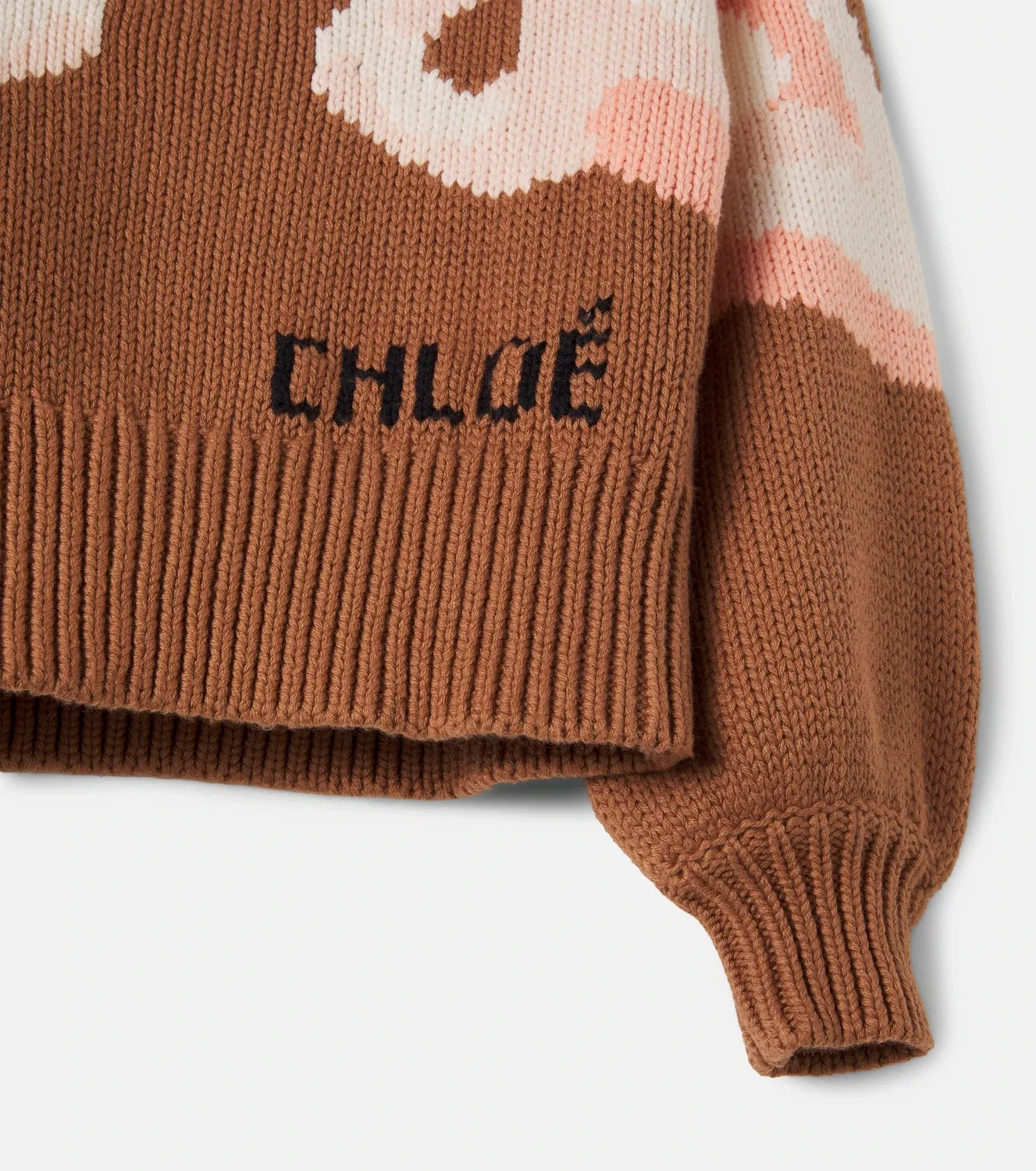 Свитер с интарсией Chloé Kids, фиолетовый — фото 4