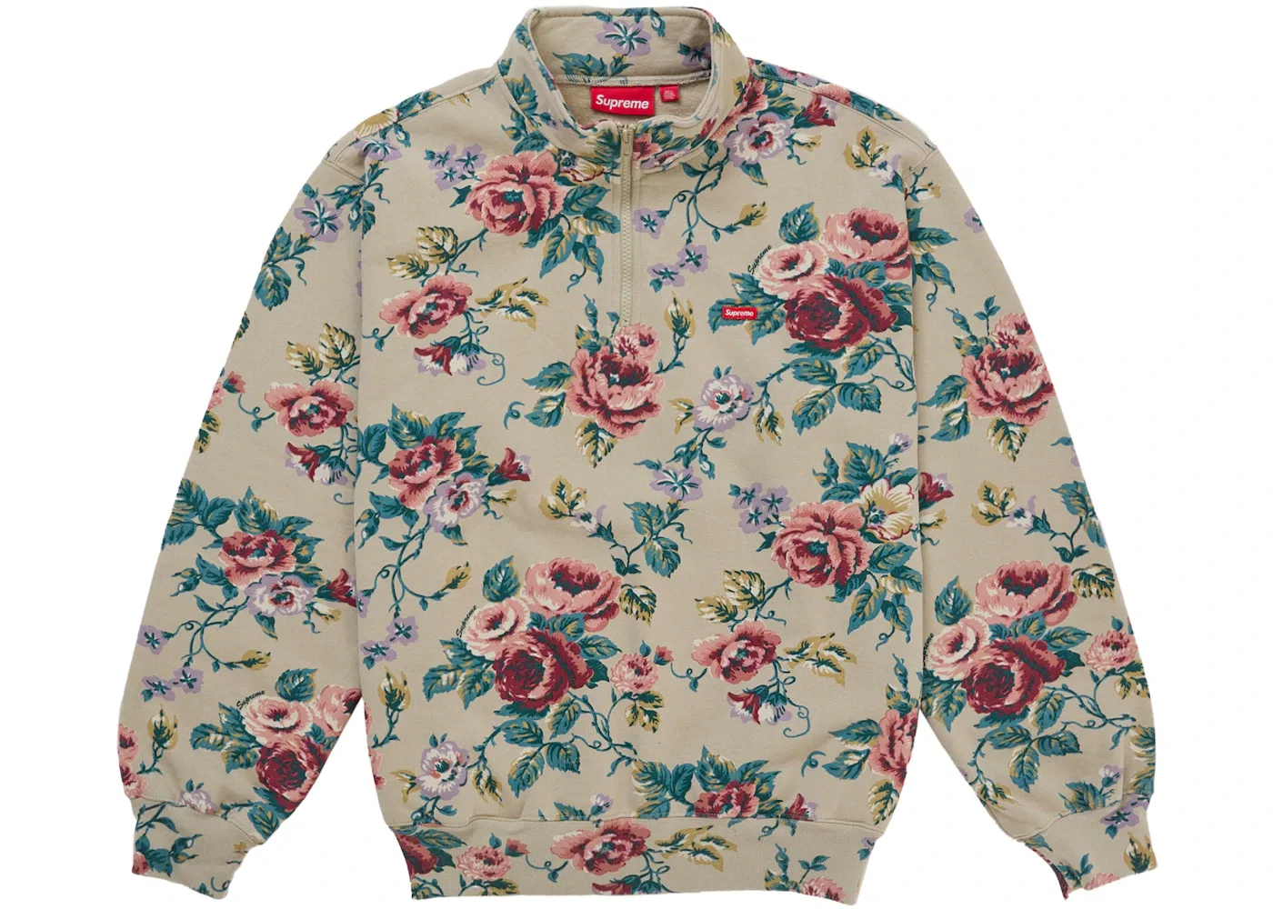 Мужской пуловер на молнии с принтом Supreme Pullover (SS26), Floral