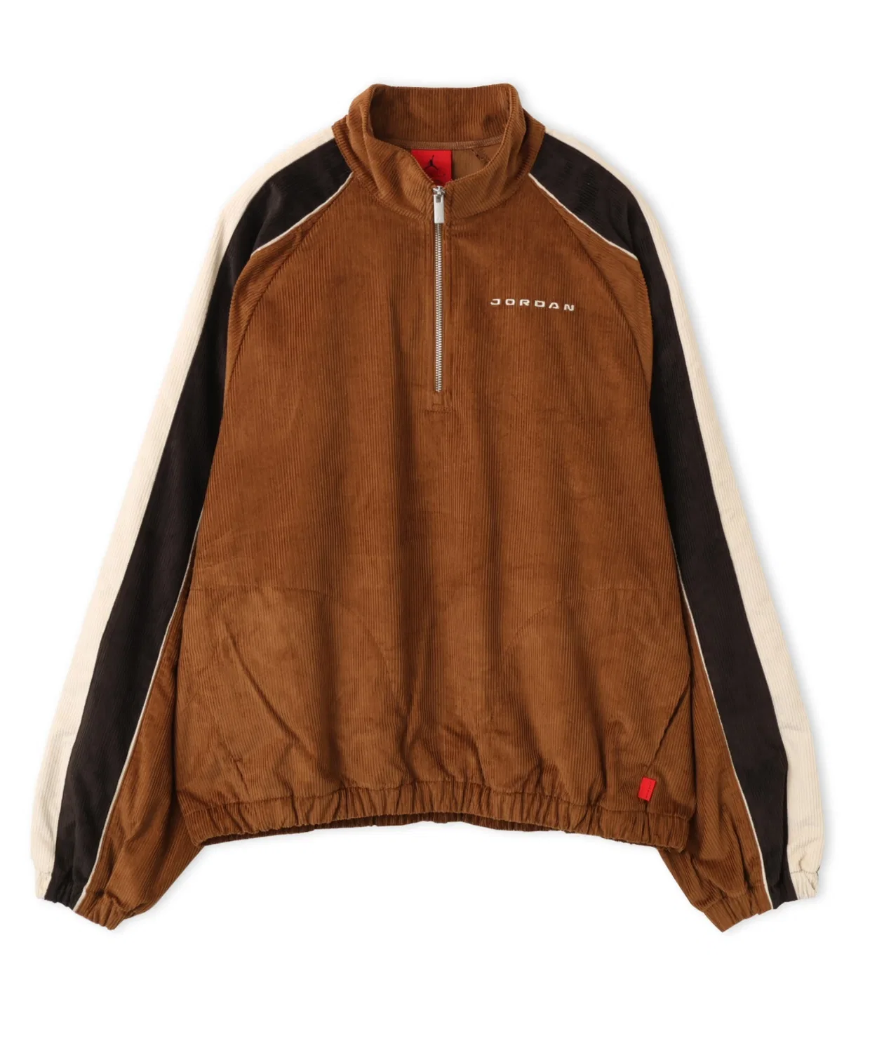 Мужской свитшот с длинным рукавомиз вельвета Jordan Flight Cord Half Zip NIKE, Brown — фото 4
