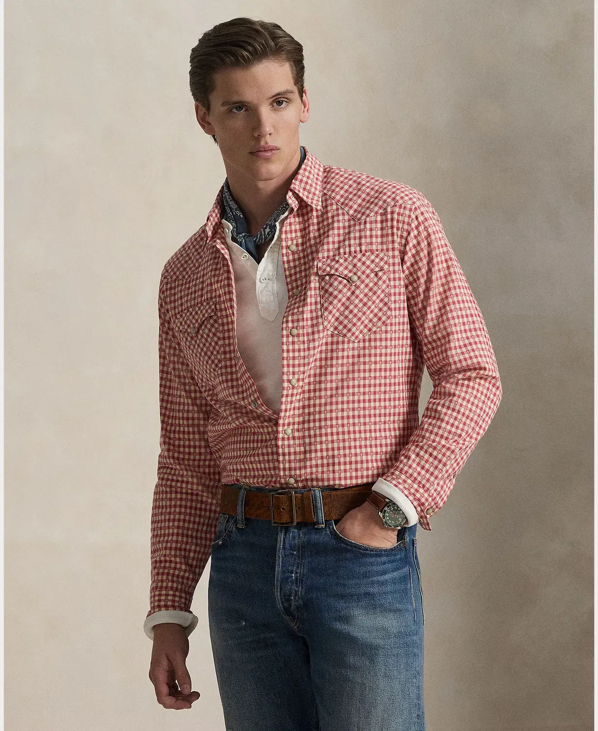 Мужская рубашка с принтом Multicolor Polo Ralph Lauren