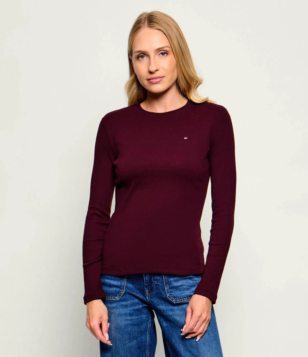 Блузка с длинным рукавом Cody Tommy Hilfiger, Bordeaux