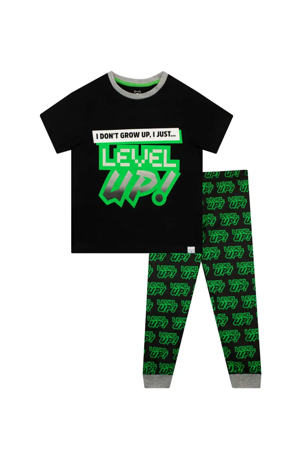 Детская пижама с принтом Level up Gaming Harry Bear, Green