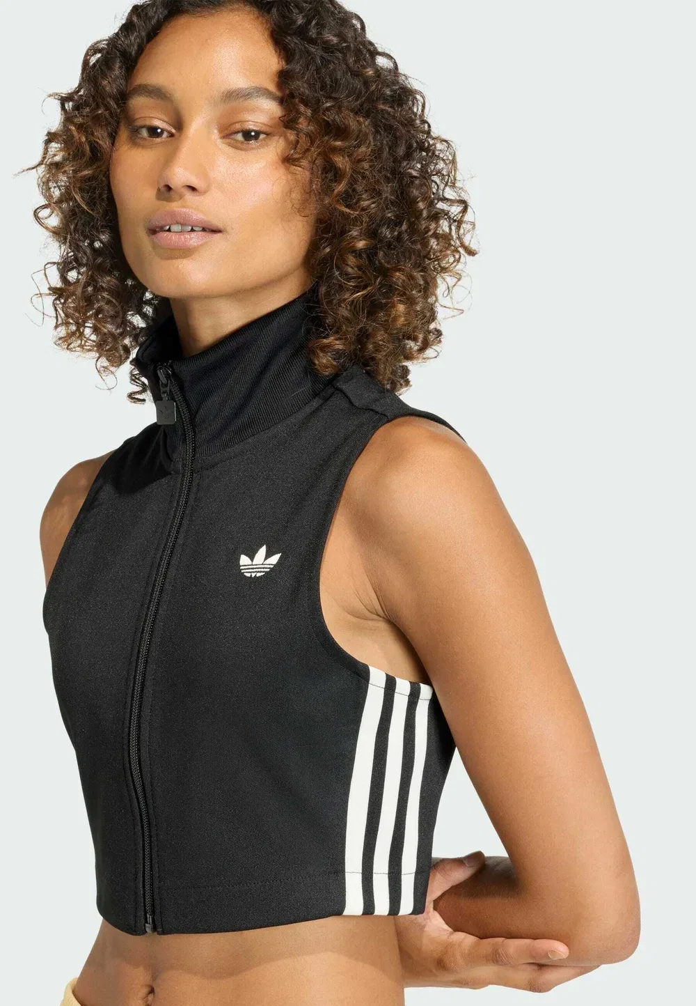 Классический топ без рукавов - жилет Adidas Originals, Black/White — фото 4