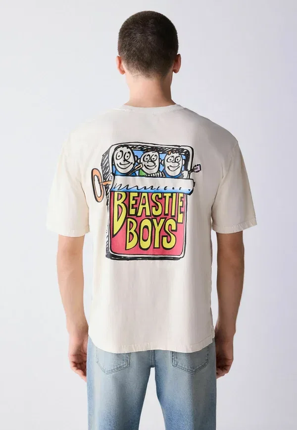 Футболка с принтом Print t-shirt Next, Ecru Beastie, экрю