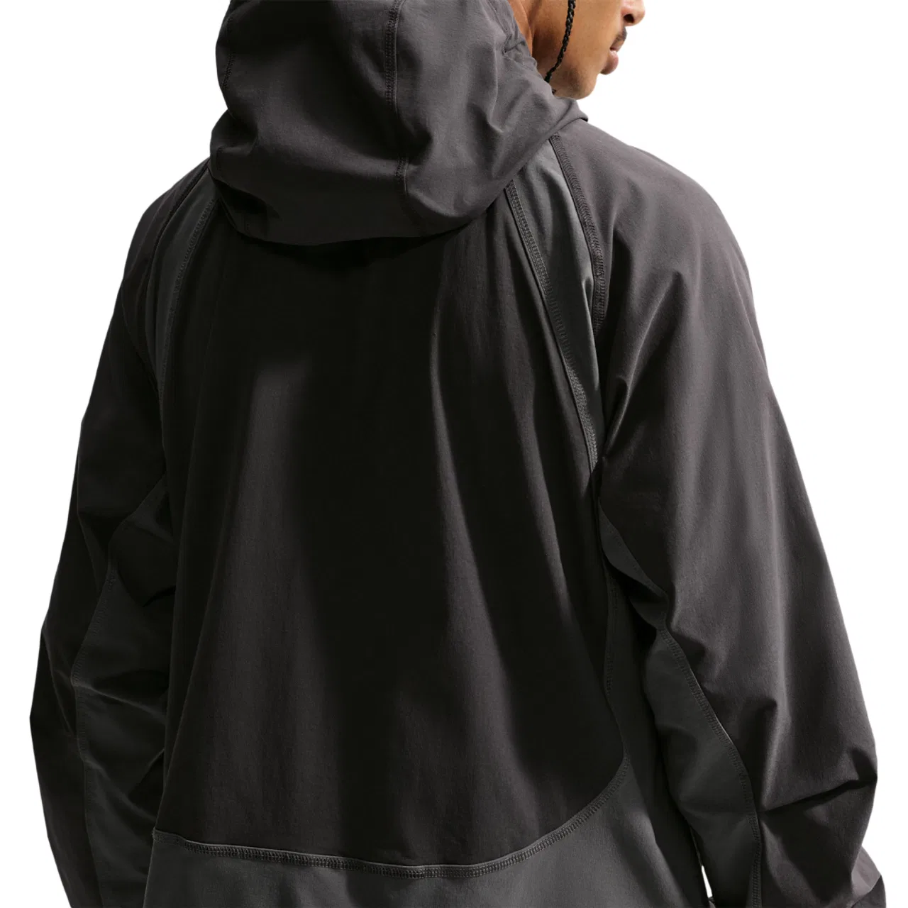 Мужская куртка Nike Tech Drifit Woven Windrunner, цвет Iron Grey/Anthracite/Black — фото 2