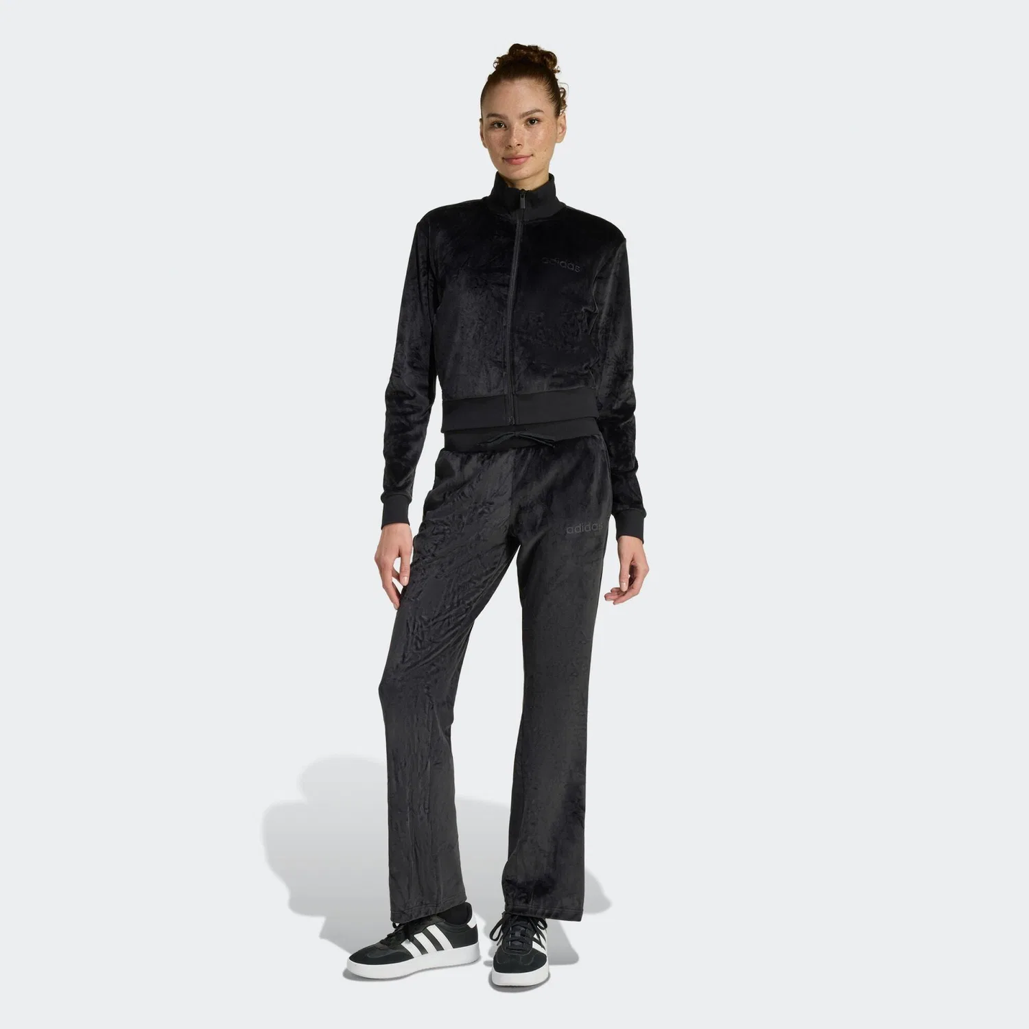 Женский спортивный костюм из велюра Glam Velvet Adidas, Schwarz