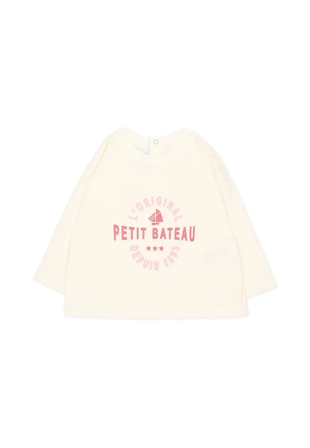 Футболка - топ с длинными рукавами Petit Bateau, Ivory