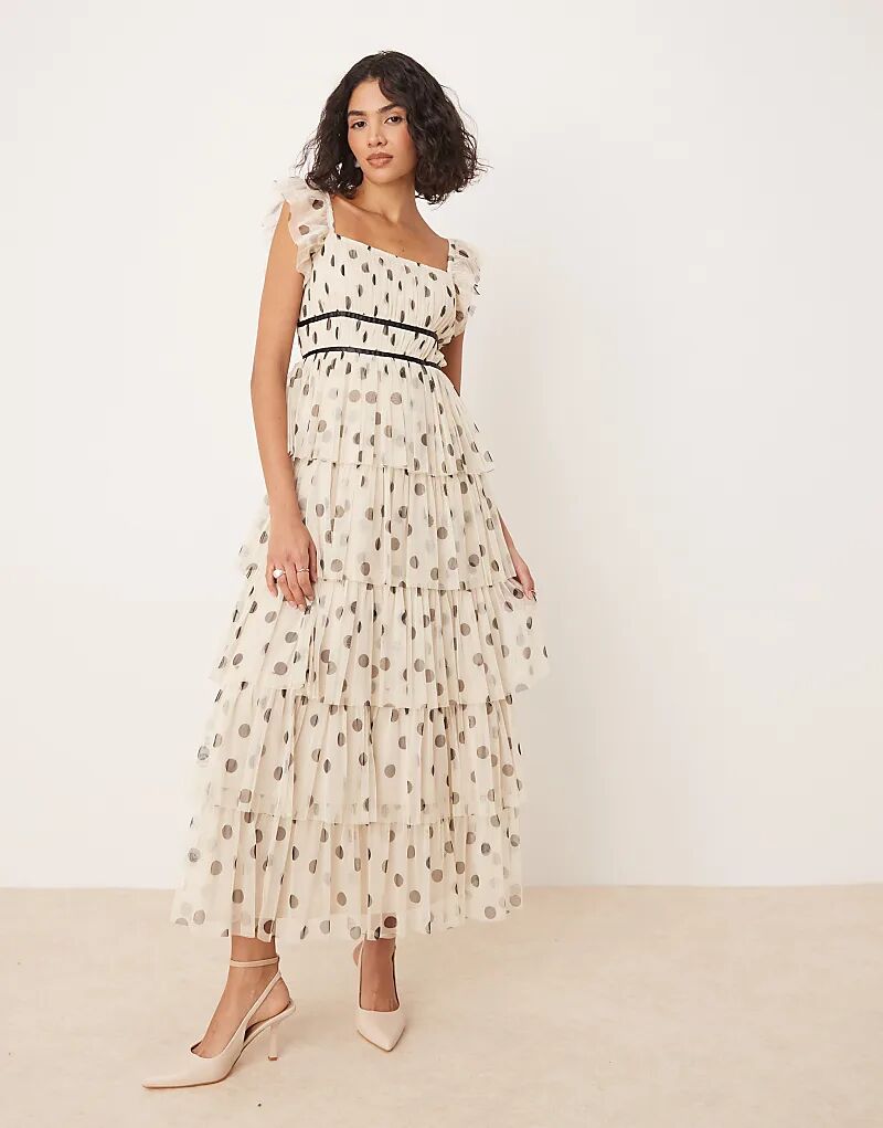 

Платье мидакси Anaya Polka dot многоуровневое, разноцветное
