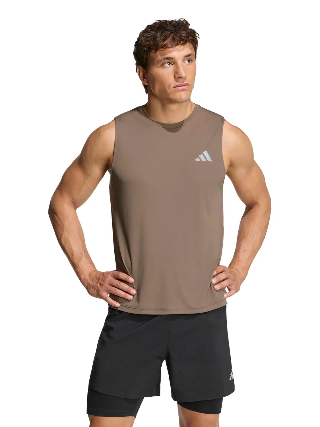 Футболка Adidas Performance Shirt Ess в цвете Umbra — фото 2