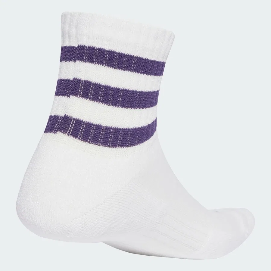 Носки ADIDAS PERFORMANCE '3-Stripes Cushioned Sportswear Low-Cut' 3 пары в фиолетовом, орхидейном и белом цветах — фото 2