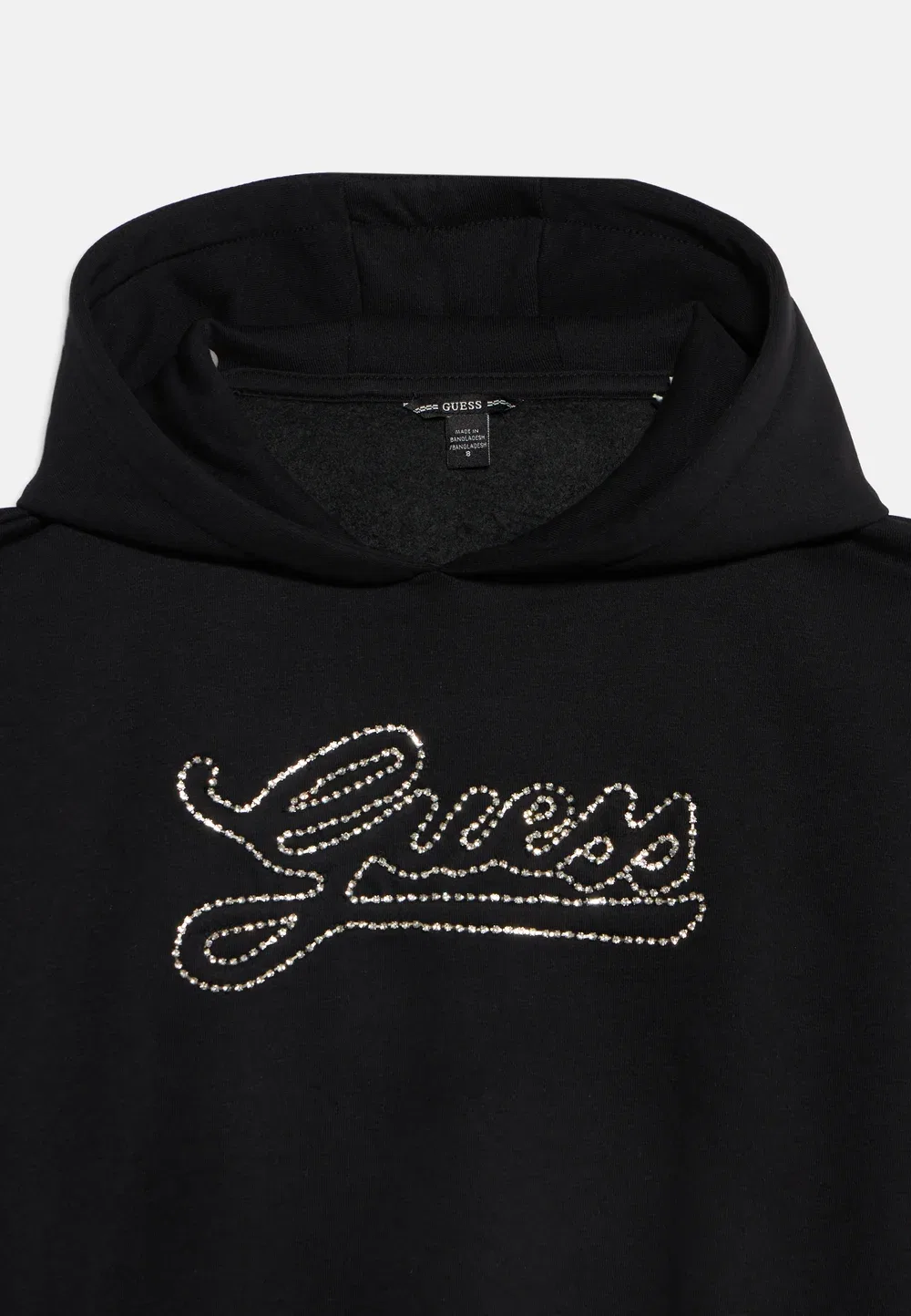 Свободная толстовка с капюшоном стандартного размера Guess, Jet Black — фото 4