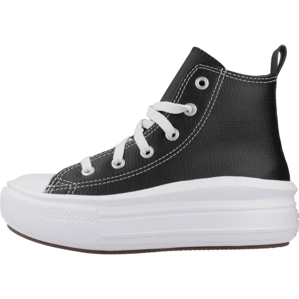 Детские кроссовки для мальчиков высокие Converse Chuck Taylor All Star Move Hi Shoes A02067C, Black White — фото 3