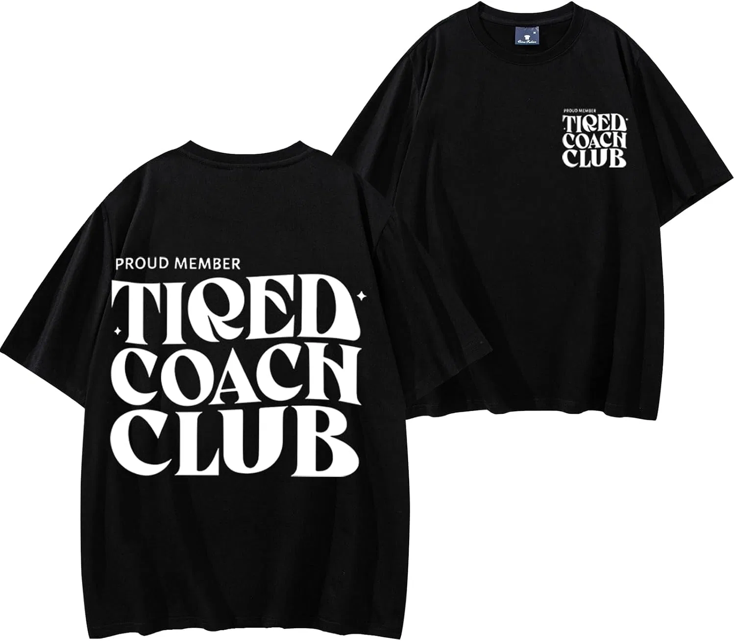 Женская футболка с полосками Tired Coachs Club, Black