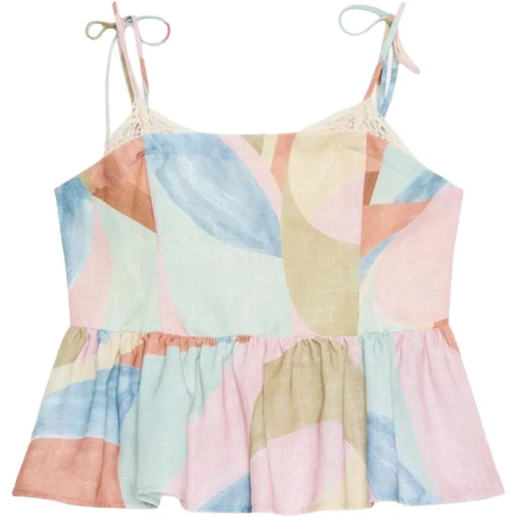 Женская майка на бретелях с утяжкой на талии Multicolor ZARA, Multicolor
