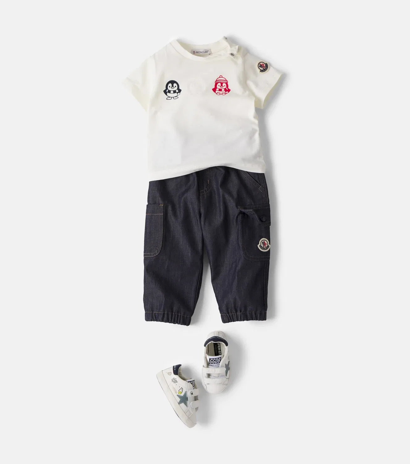 Детские джинсы-карго Moncler Enfant, синий — фото 2
