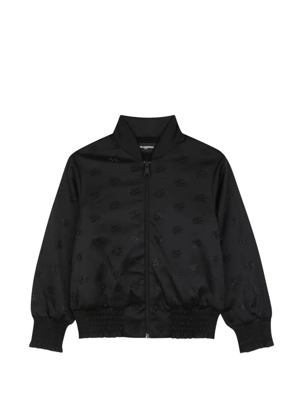 Куртка с логотипом из страз Karl Lagerfeld Kids, черный