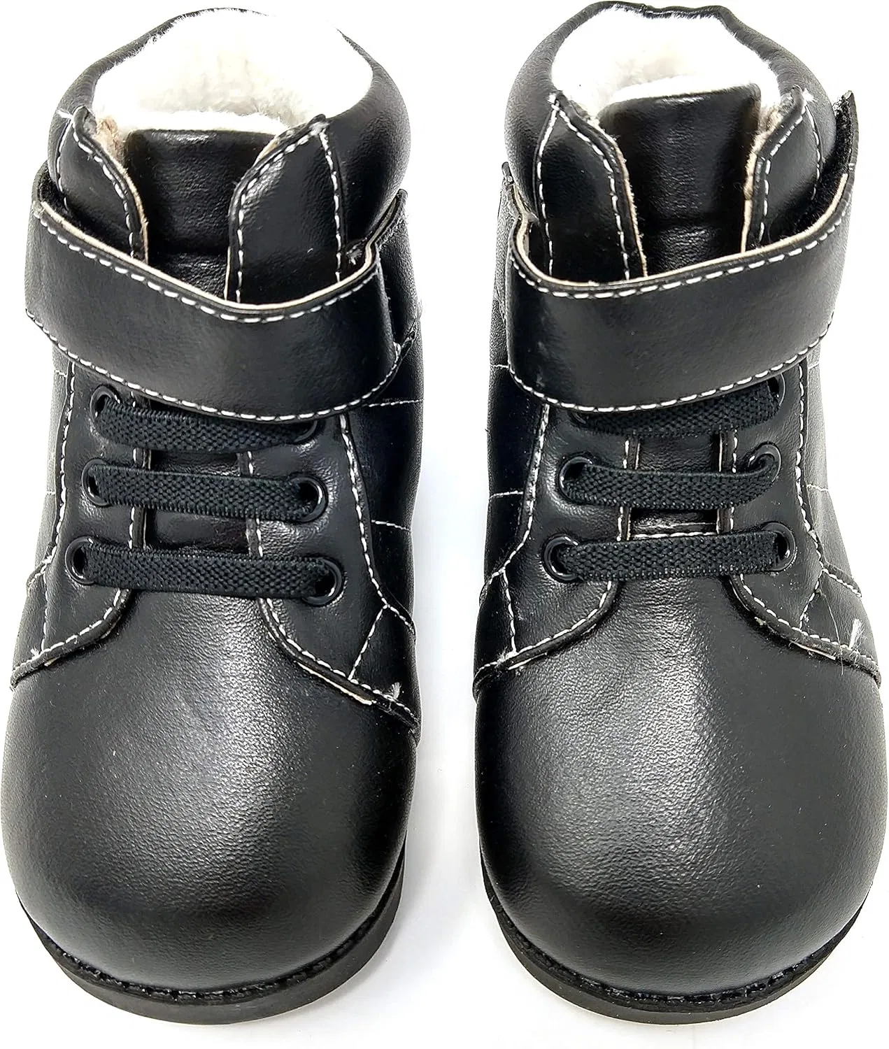 Детские ботинки для мальчиков со скрипом Sneak A' Roos, Black Laces And Velcro — фото 3
