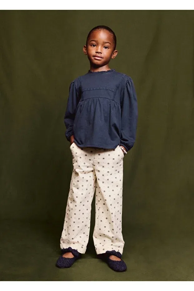 Детская футболка для мальчиков с длинным рукавом Mango Baby, Navy Blue — фото 3