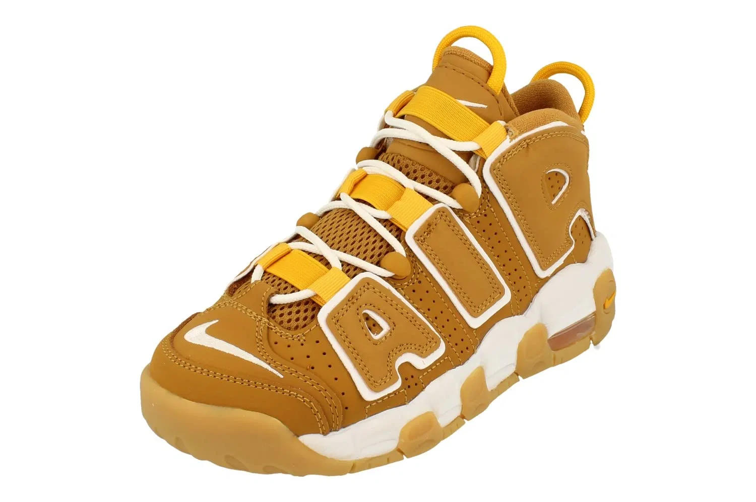 Детские кроссовки для мальчиков с принтом NIKE Air More Uptempo GS NIKE, Wheat White Pollen