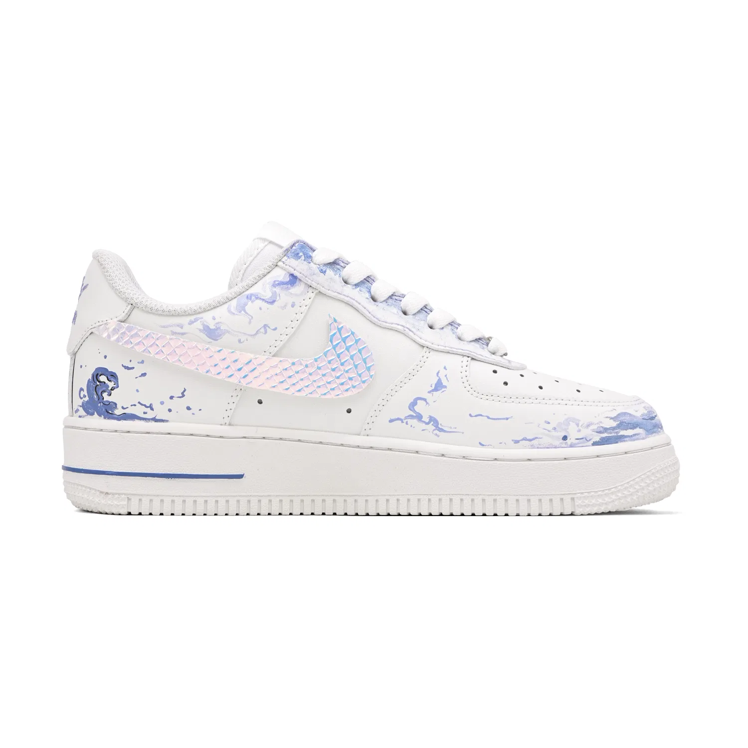 Детские кроссовки для скейтбординга Nike Air Force 1, Blue/White — фото 3