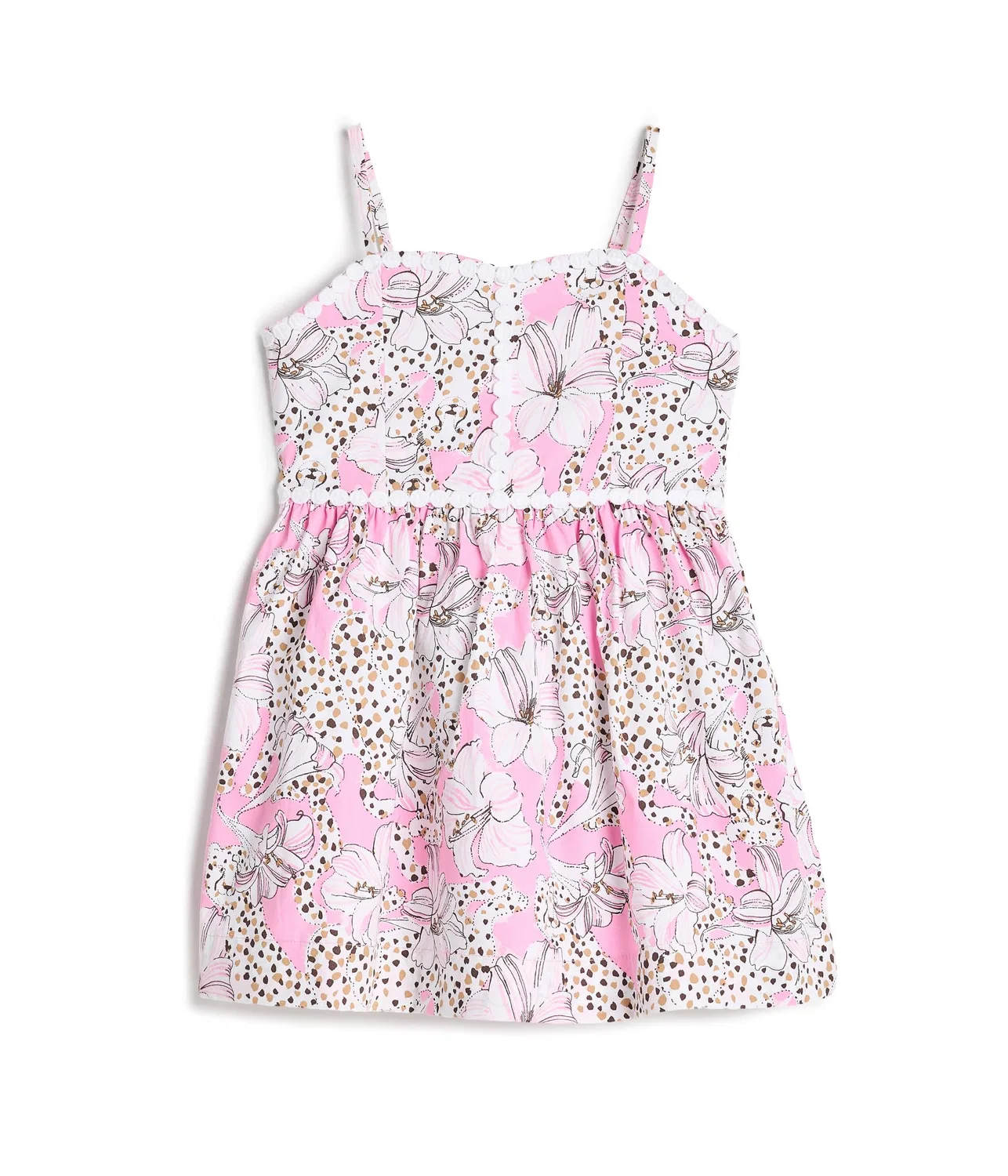 Мини-платье Хейлан (для малышей/детей младшего возраста) Lilly Pulitzer Kids, Conch Shell Pink Wildness