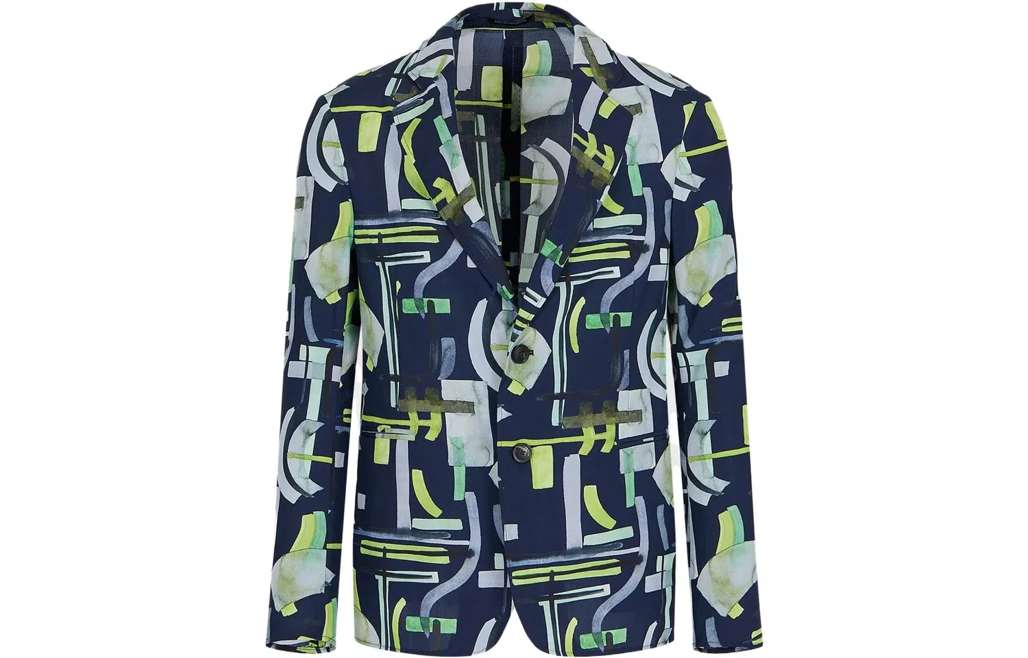 Мужской деловой костюм с воротником EMPORIO ARMANI, Blue Green