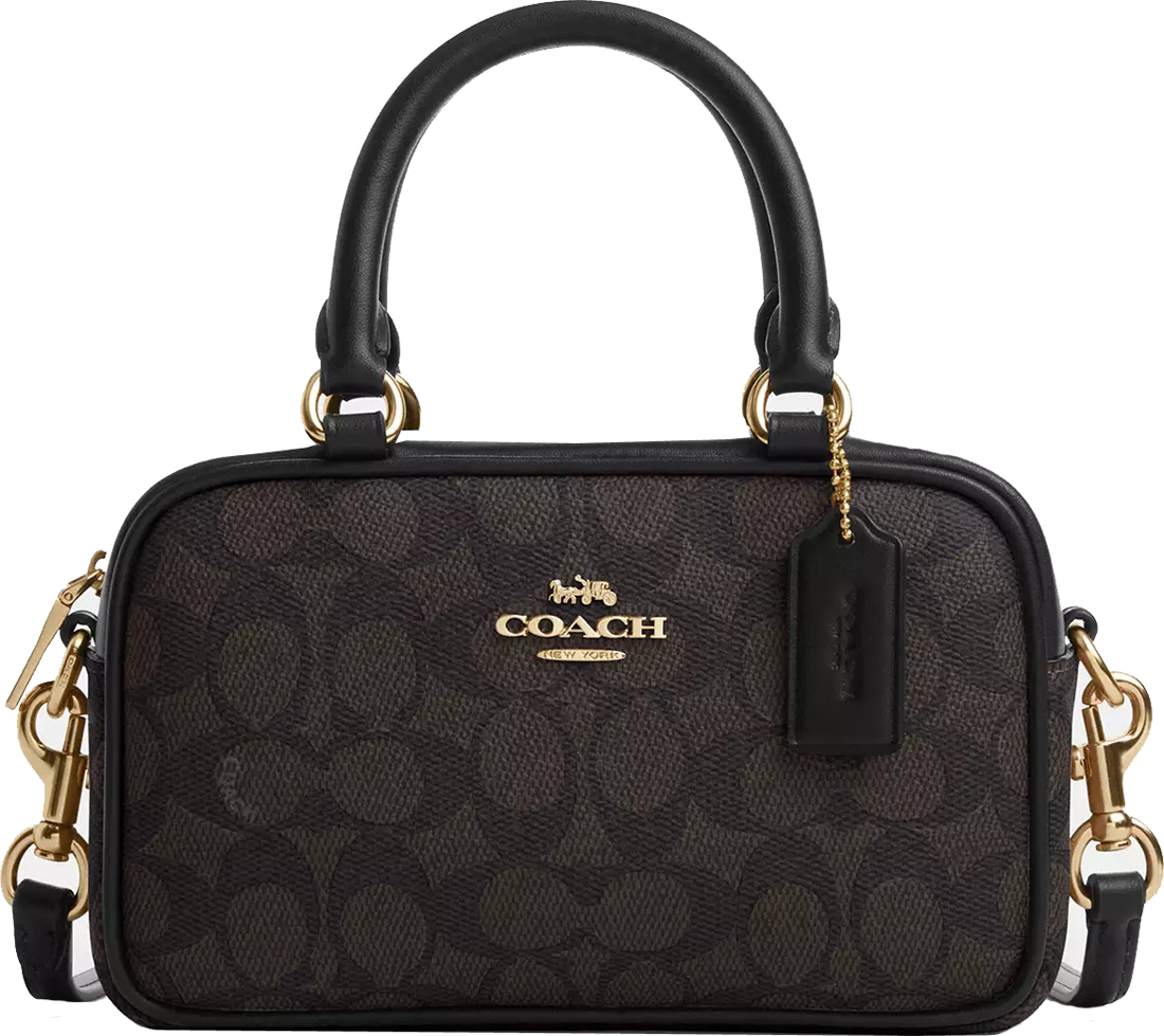 

Сумка Coach Satchel In Signature Canvas, темно-коричневый