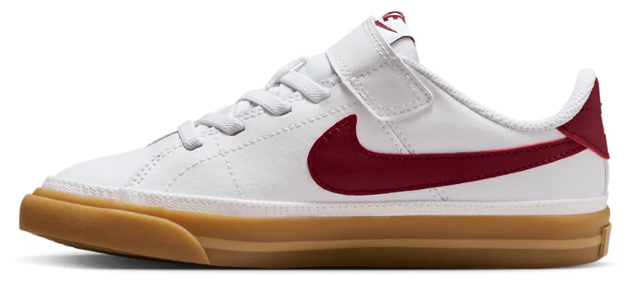 Кроссовки для мальчиков Court Legacy Nike, цвет White/Team Red/Gum Yellow — фото 2