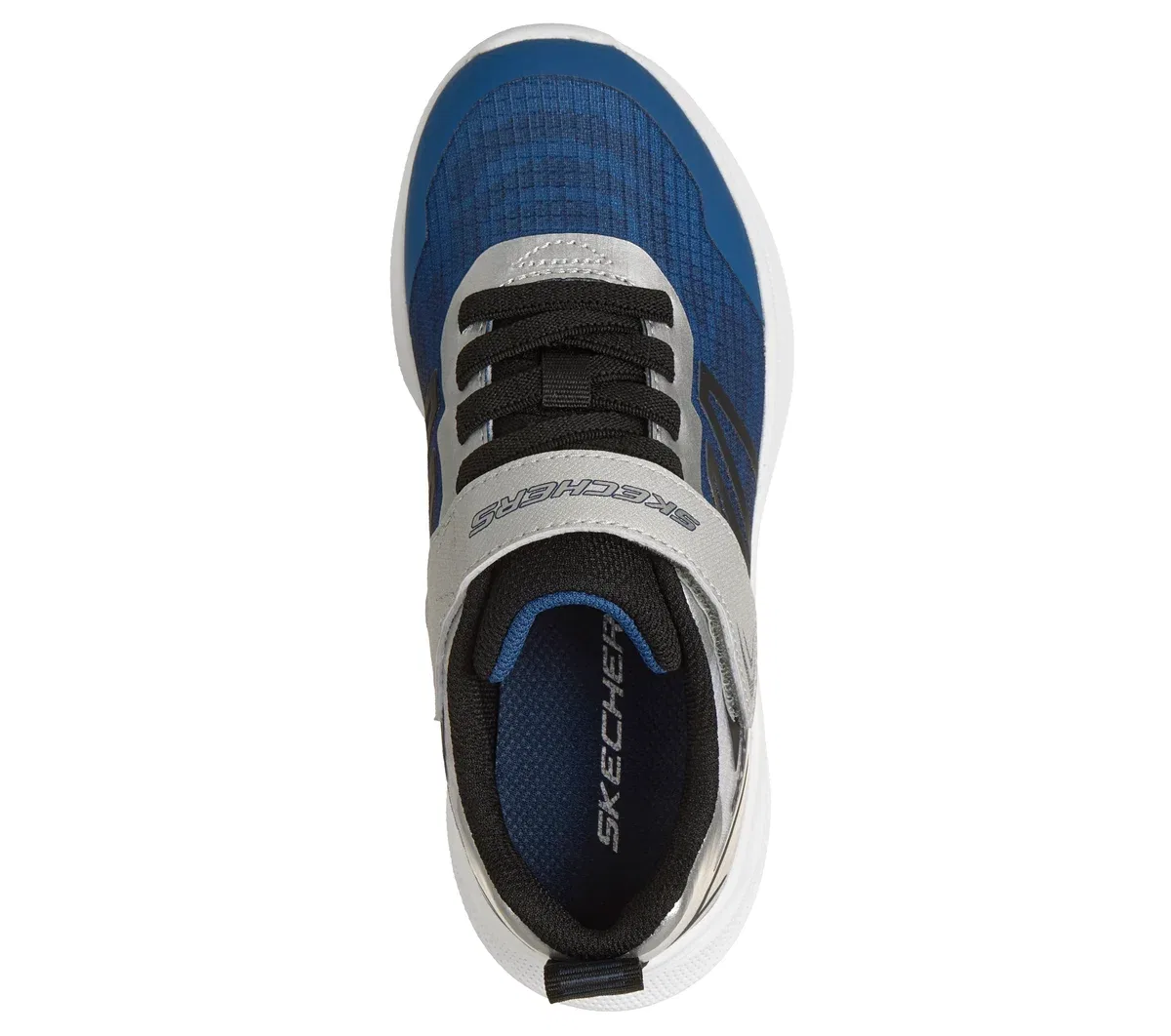 Детские кроссовки Microspec Velocity Skechers, тёмно-синий/серебристый — фото 2