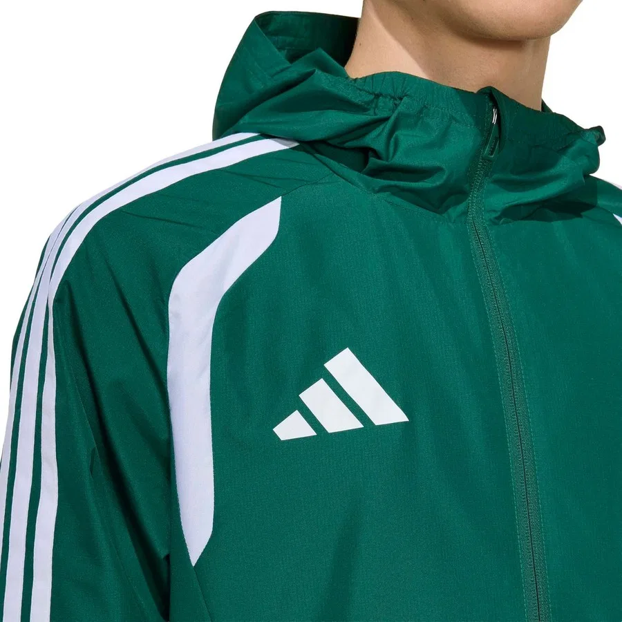 Мужской футбольный свитшот с капюшоном TIRO26C Aw Jkt adidas, Темно-зеленый — фото 4