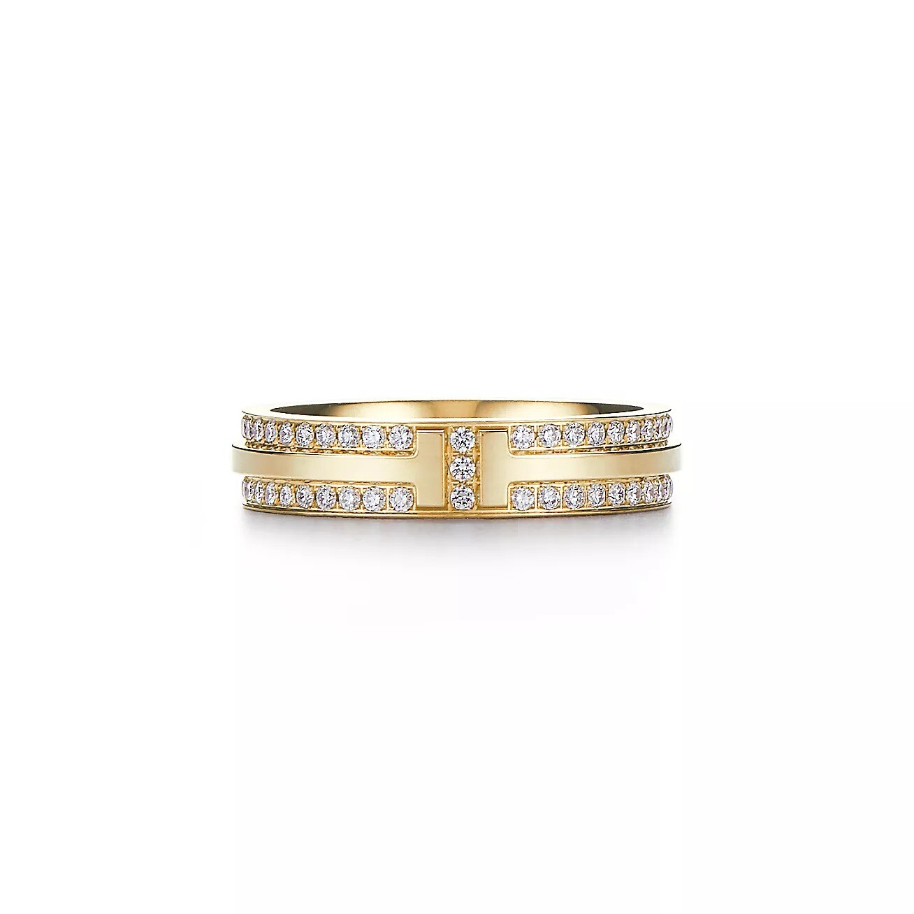 

Кольцо Tiffany & Co. Narrow Pave Diamond, золото