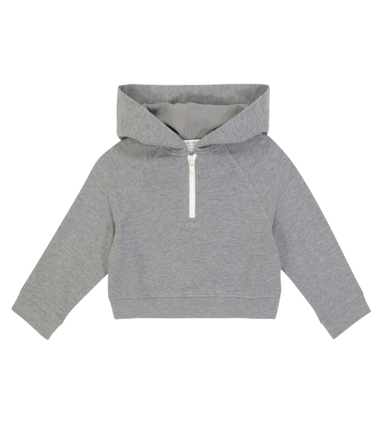 Толстовка с капюшоном Dreamer Brunello Cucinelli Kids, серый