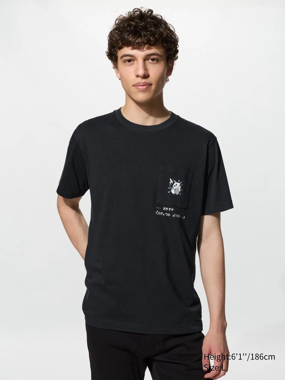 Футболка Uniqlo Pokémon UT, графический принт по мотивам Pokémon, черный — фото 2