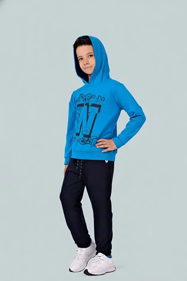 Детский спортивный костюм с принтом Urban w street 2thread Minikadam, Saks Blue