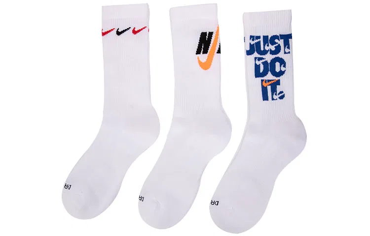 Носки Nike Everyday Plus Cushioned Crew 3 пары, Белые