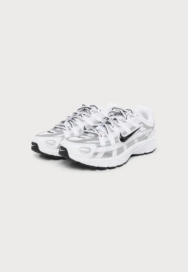 Кроссовки из кожи и текстиля P-6000 Nike Sportswear white/black, Metallic Silver, белый/черный — фото 2