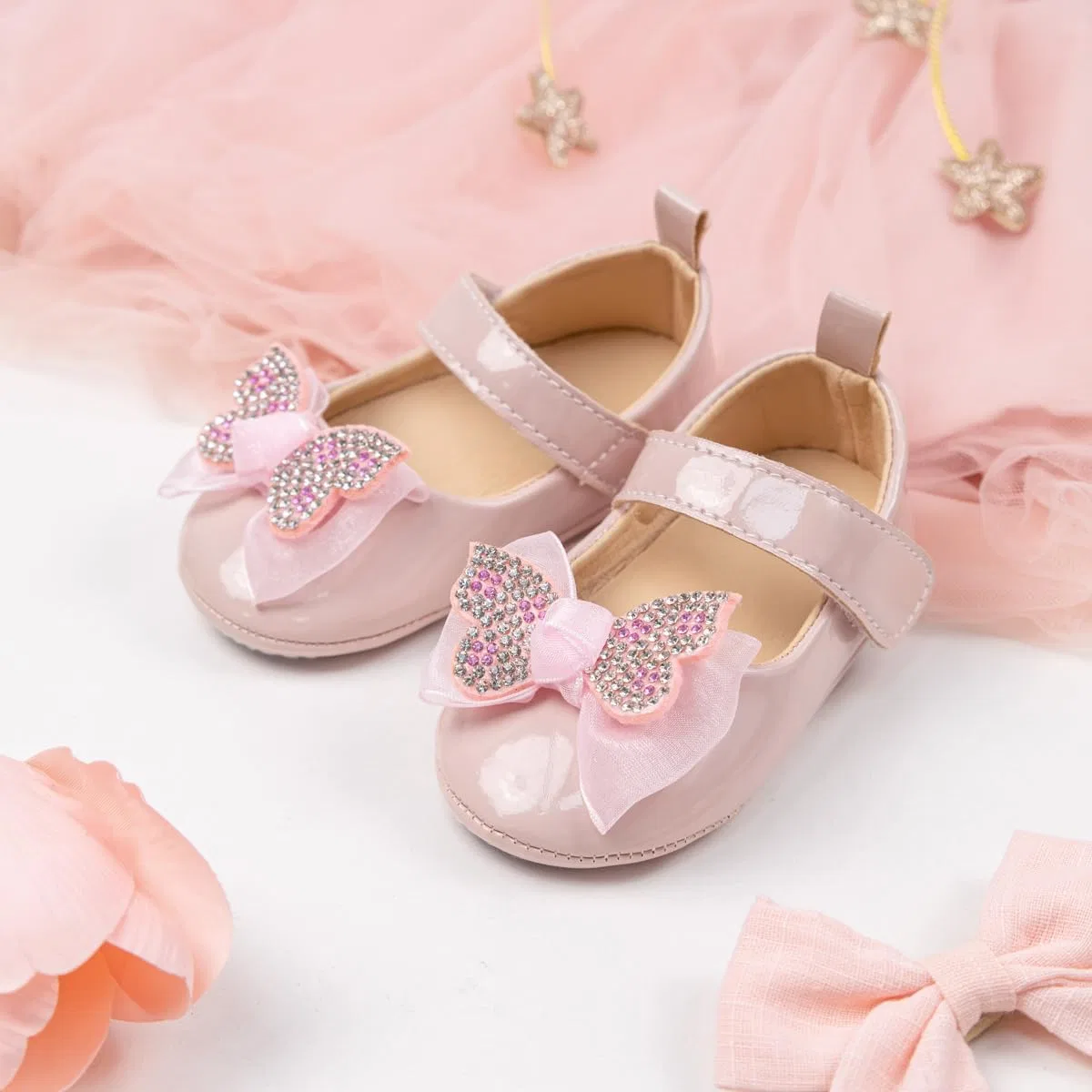 Детские туфли Мэри Джейн для девочек Oamico, Pink — фото 4