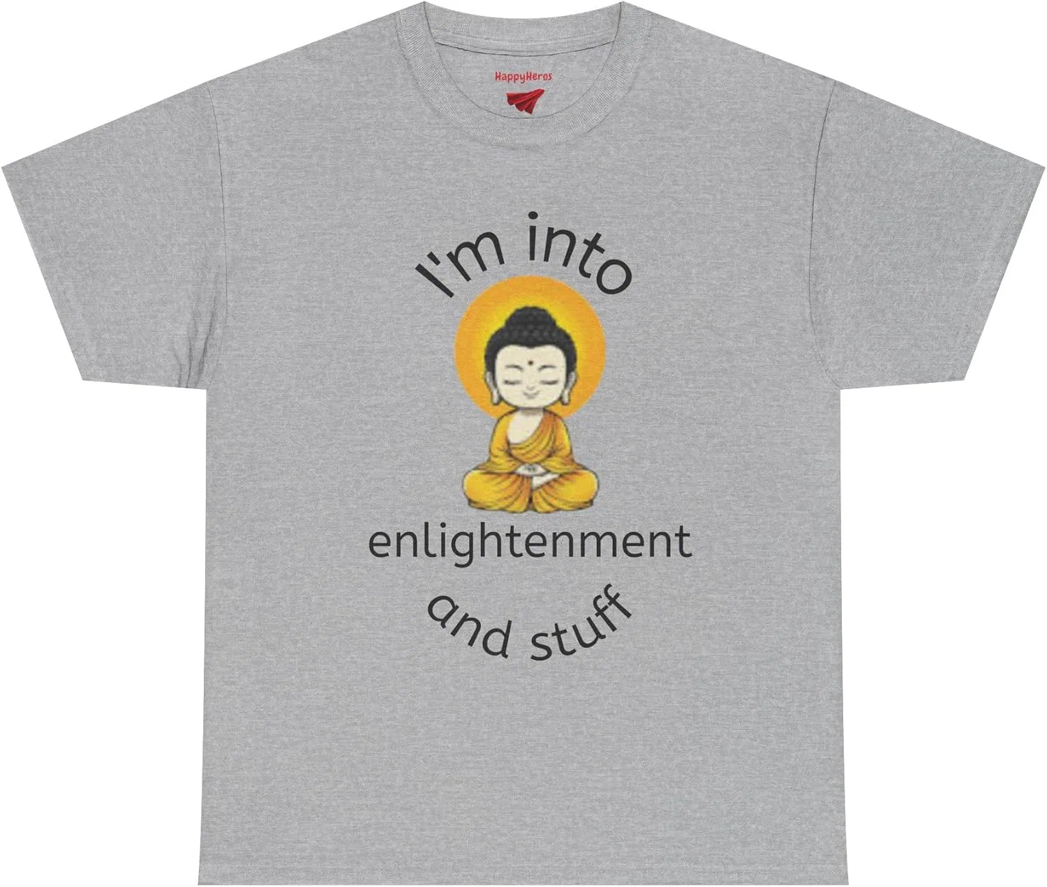 Женская футболка с принтом I'm into Enlightenment, серый меланж